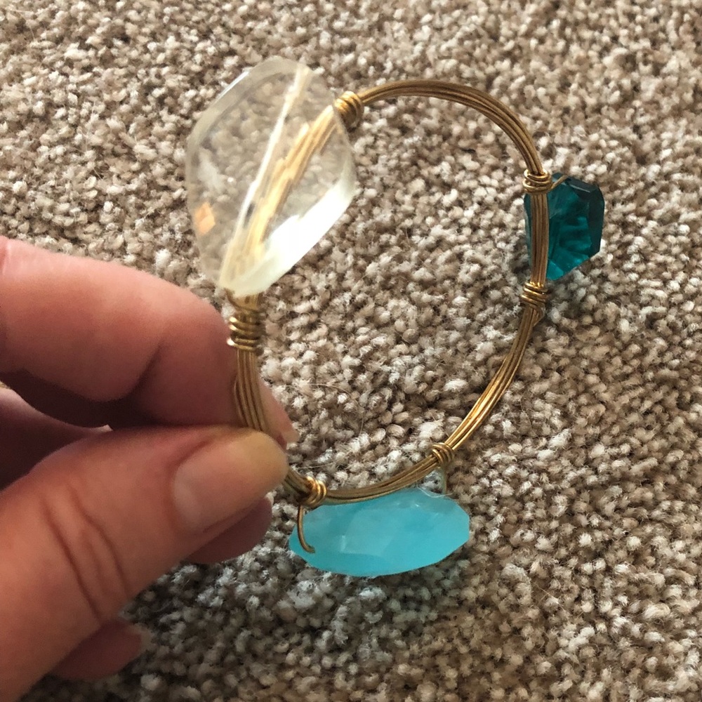 Wire & stone bracelet